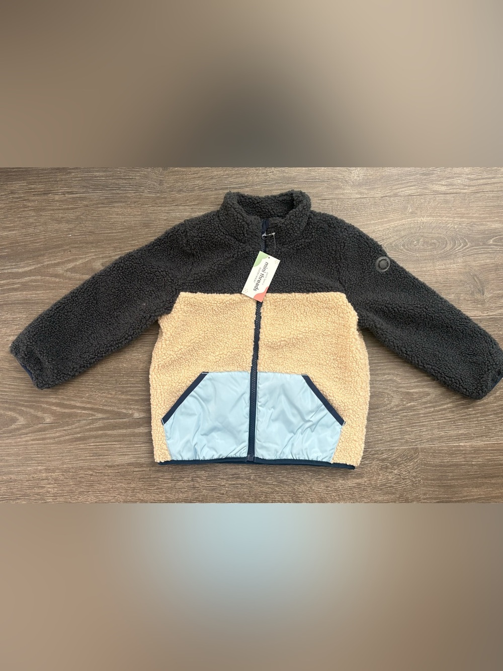 Petit Lem Mini Threads Kids' Colourblock Fleece Jacket - Size 5 NEW!